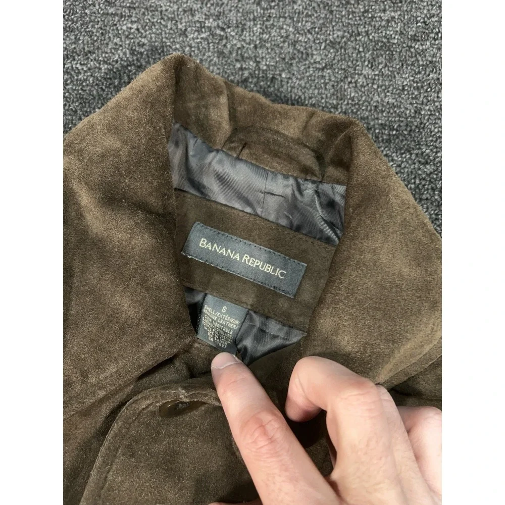 Vintage‎ Banana Republic Brown Heavy Duty Suede Jacket Work Shirt Men's Small